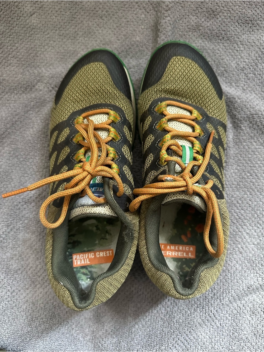 Merrell Olive and Black Women's Hiking Shoe